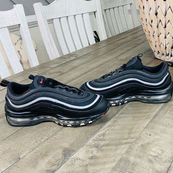 Nike Air Max 97 Sport Red Black White Sneakers 7 - Picture 5 of 6